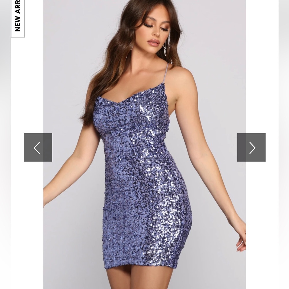 NWT Purple sequin mini dress